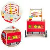 ECOTOYS Koka izglītojoša pastaiga ar gredzeniem bērniem