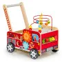 ECOTOYS Koka izglītojoša pastaiga ar gredzeniem bērniem