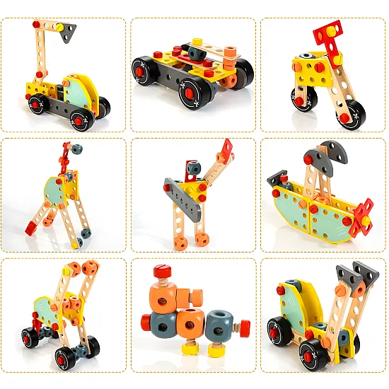 Medinės dirbtuvės vaikams Darbo įrankiai ECOTOYS
