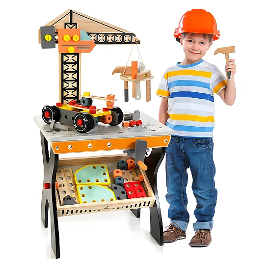 Medinės dirbtuvės vaikams Darbo įrankiai ECOTOYS