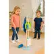 Wooden Cleaning Set for Children Mop Broom with Dustpan 7 Pieces Saimnieki ECOTOYS