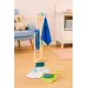 Wooden Cleaning Set for Children Mop Broom with Dustpan 7 Pieces Saimnieki ECOTOYS