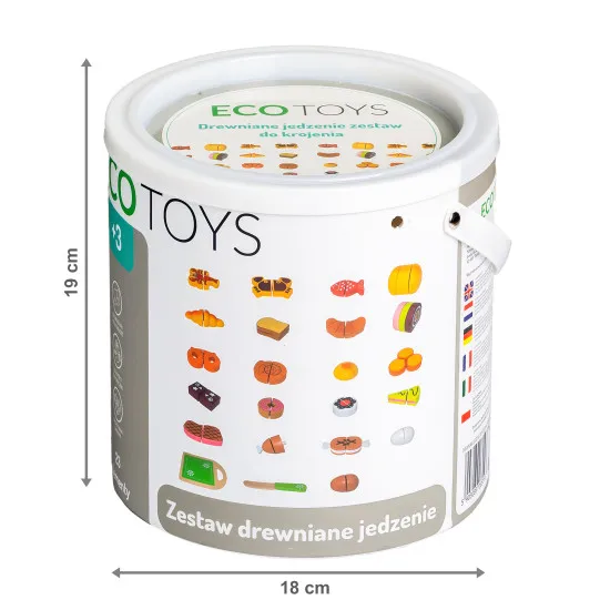 Koka griešanas rotaļlietas, 23 gab., „ECOTOYS“