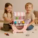 Koka saldējuma ratiņi bērniem 12 gab. komplekts ECOTOYS