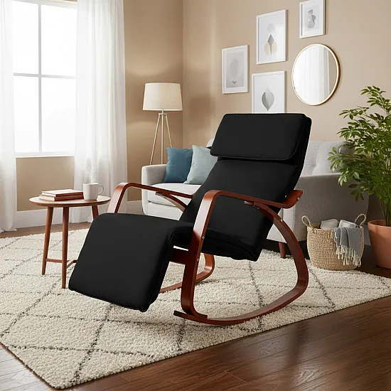 Rocking Chair/Armchair with Footrest by ModernHome