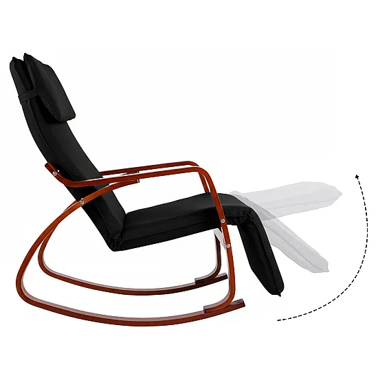 Rocking Chair/Armchair with Footrest by ModernHome