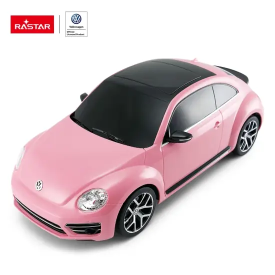 Volkswagen Beetle tālvadības pults vadāms rozā auto