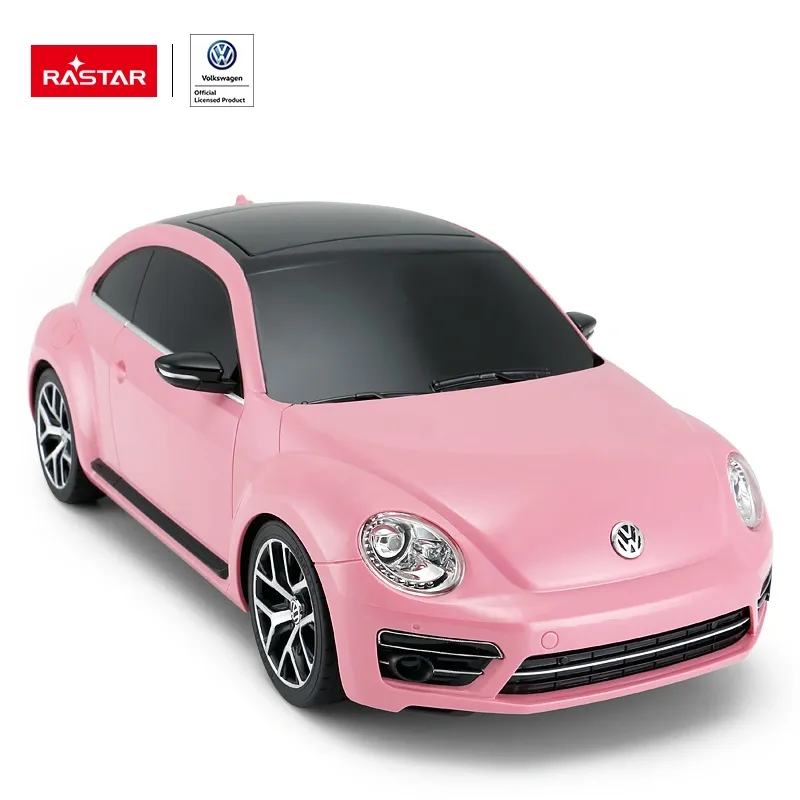 Volkswagen Beetle tālvadības pults vadāms rozā auto