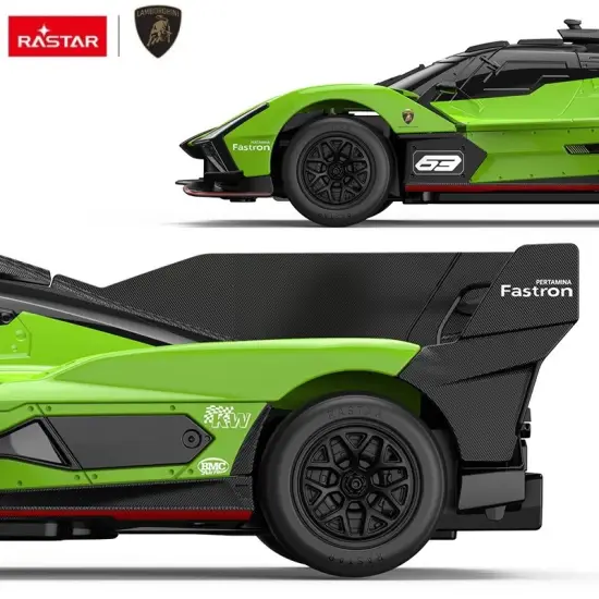 Lamborghini SC63 LMDH tālvadības pults vadāms zaļais auto