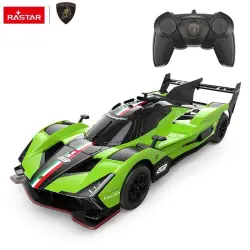 Lamborghini SC63 LMDH tālvadības pults vadāms zaļais auto