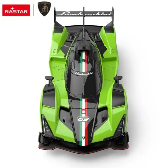 Lamborghini SC63 LMDH tālvadības pults vadāms zaļais auto