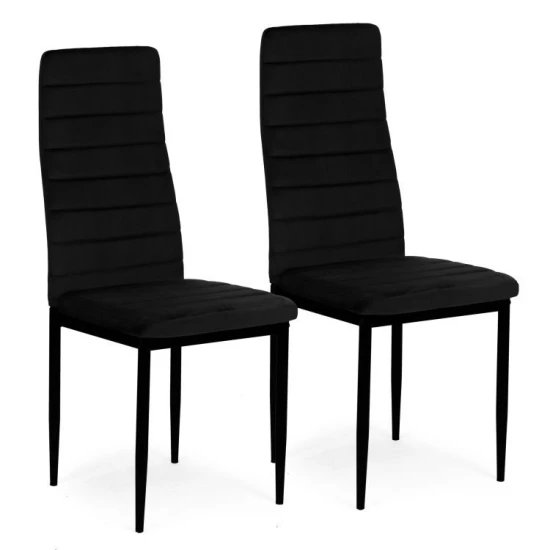 4 melnu krēslu komplekts Krēsli un krēsli MEBELKI24