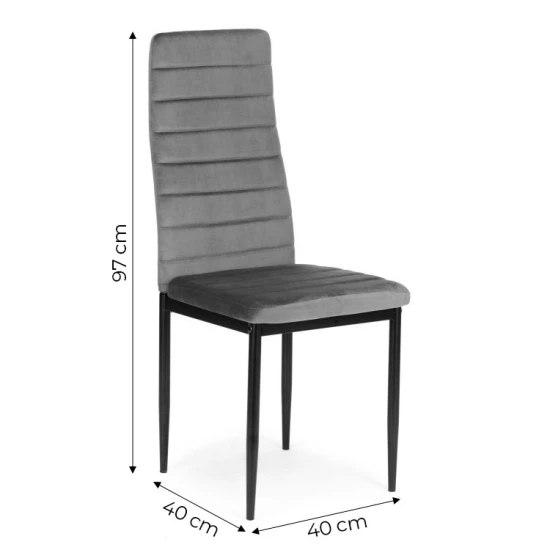 4 krēslu komplekts pelēkā krāsā Krēsli un krēsli MEBELKI24