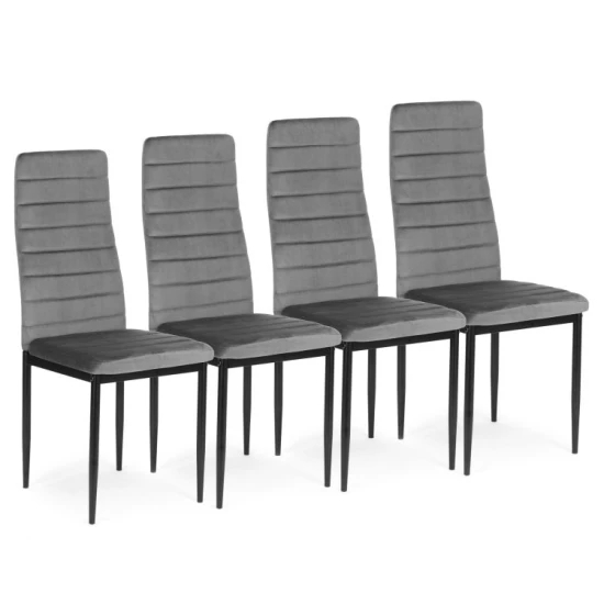 4 krēslu komplekts pelēkā krāsā Krēsli un krēsli MEBELKI24