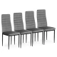 4 krēslu komplekts pelēkā krāsā Krēsli un krēsli MEBELKI24