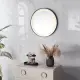 60 cm apaļš melns LED vannas istabas spogulis ar 3 gaismas krāsām ModernHome