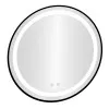 60 cm apaļš melns LED vannas istabas spogulis ar 3 gaismas krāsām ModernHome