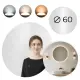 Apaļš LED vannas istabas spogulis 60 cm ar 3 gaismas krāsām ModernHome