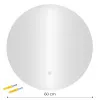 Apaļš LED vannas istabas spogulis 60 cm ar 3 gaismas krāsām ModernHome