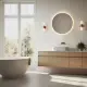 Apaļš LED vannas istabas spogulis 60 cm ar 3 gaismas krāsām ModernHome