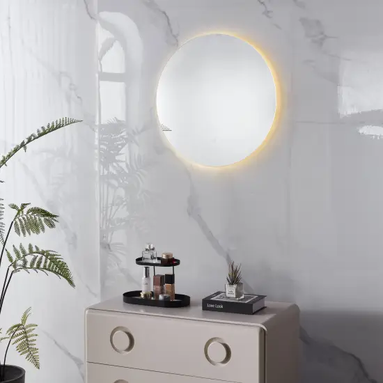 Apaļš LED vannas istabas spogulis 60 cm ar 3 gaismas krāsām ModernHome