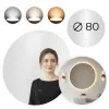 Apaļš LED vannas istabas spogulis 80 cm ar 3 gaismas krāsām ModernHome