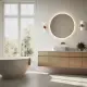 Apaļš LED vannas istabas spogulis 80 cm ar 3 gaismas krāsām ModernHome