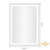 LED vannas istabas spogulis 50 x 70 cm ar 3 gaismas krāsām ModernHome