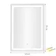 LED vannas istabas spogulis 50 x 70 cm ar 3 gaismas krāsām ModernHome