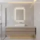 LED vannas istabas spogulis 50 x 70 cm ar 3 gaismas krāsām ModernHome