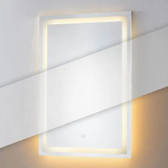 LED vannas istabas spogulis 50 x 70 cm ar 3 gaismas krāsām ModernHome