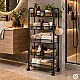 Metalinis juodas vežimėlis su 5 lentynomis ModernHome