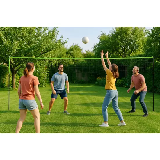 Volejbola un badmintona tīkls 600 x 240 cm salokāms MOVEPRO