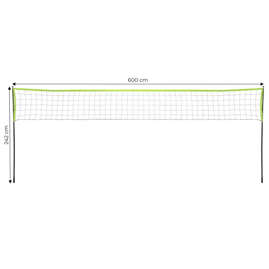 Volejbola un badmintona tīkls 600 x 240 cm salokāms MOVEPRO
