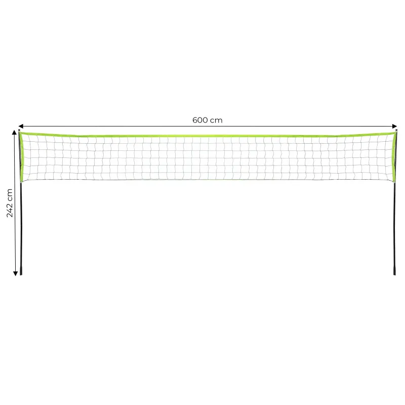Volejbola un badmintona tīkls 600 x 240 cm salokāms MOVEPRO