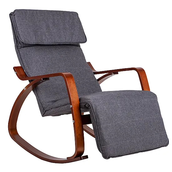 Rocking Chair/Armchair with Footrest by ModernHome