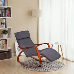 Šūpojošs krēsls/fotelis ar kāju atbalstu ModernHome