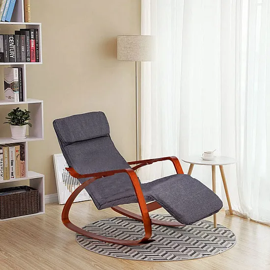 Rocking Chair/Armchair with Footrest by ModernHome