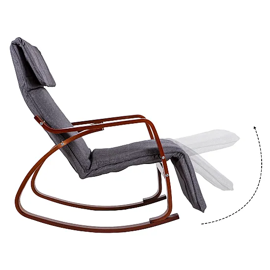 Rocking Chair/Armchair with Footrest by ModernHome