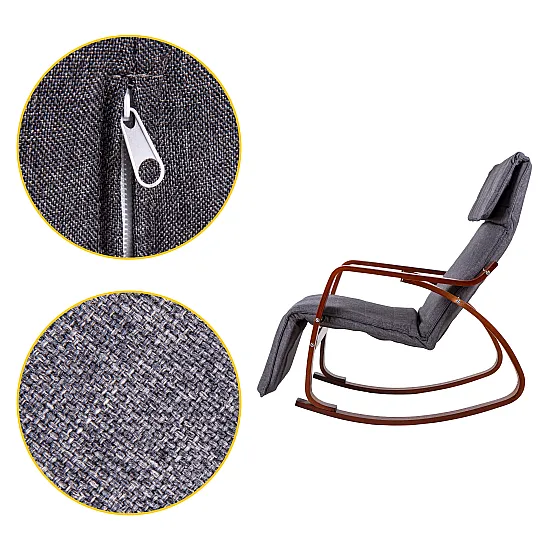 Rocking Chair/Armchair with Footrest by ModernHome
