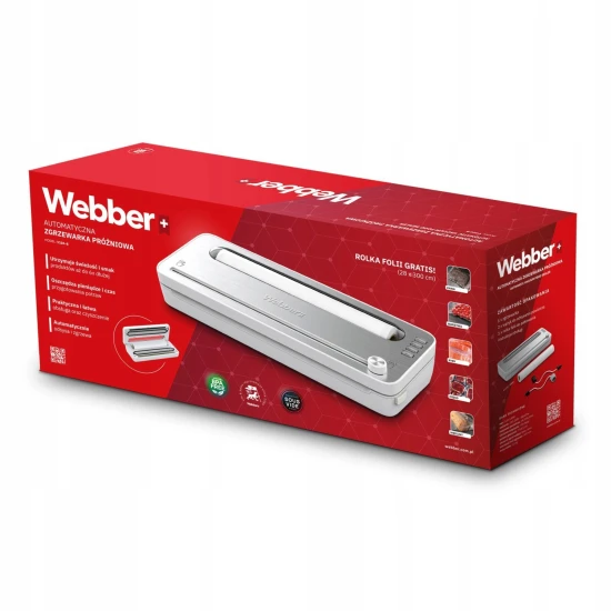 Balts pārtikas vakuumpakotājs, 120 W Elektronika un sadzīves tehnika WEBBER
