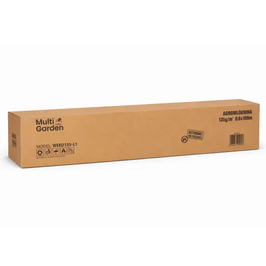 Melns nezāļu apkarošanas agrotīkls 135 g/m² 0,8×100 m MultiGarden