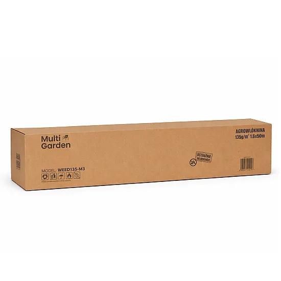 Melns nezāļu apkarošanas agrotīkls 135 g/m² 1,6×50 m MultiGarden