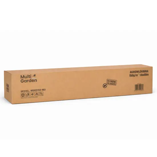 Melns nezāļu apkarošanas agrotīkls 150 g/m² 1,6×50 m MultiGarden