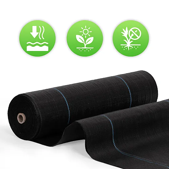 Melns nezāļu apkarošanas agrotīkls 90 g/m² 1,6×100 m MultiGarden