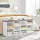 Balts apavu skapis ar pelēku spilvenu ModernHome