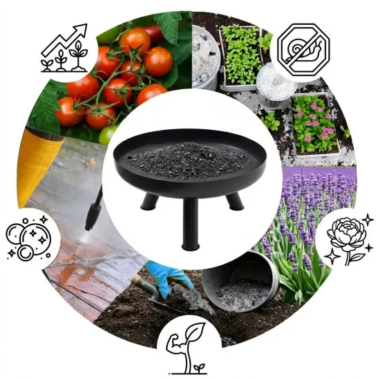 Large solid cast iron garden fire pit 60 cm, perfect for a bonfire