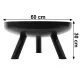 Large solid cast iron garden fire pit 60 cm, perfect for a bonfire