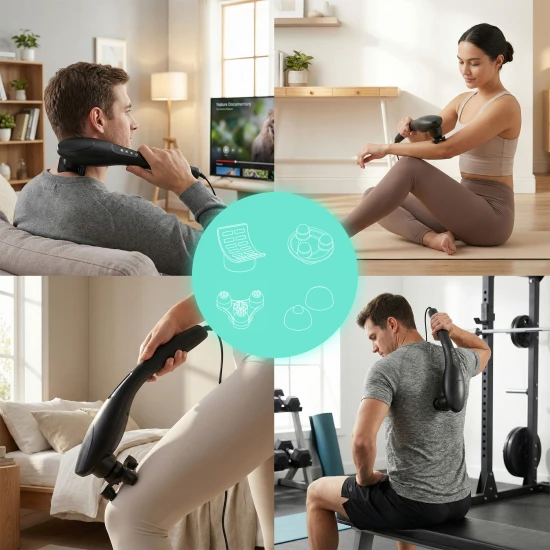 Rokas vibrācijas masieris ar 5 uzgaļiem, 20 W Elektronika un sadzīves tehnika ModernHome