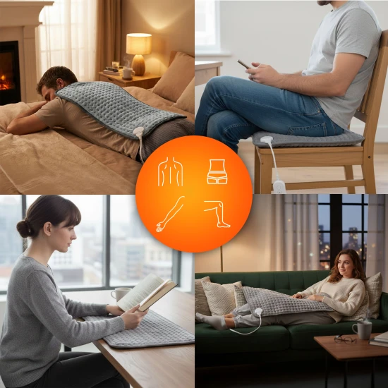 Elektriskais sildīšanas spilventiņš, 60 x 30 cm Elektronika un sadzīves tehnika ModernHome